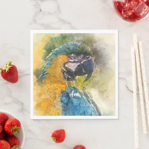 Blue-and-yellow Macaw (Ara ararauna) Napkin