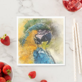 Blue-and-yellow Macaw (Ara ararauna) Napkin