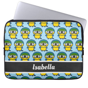 Blue-and-yellow macaw laptop sleeve
