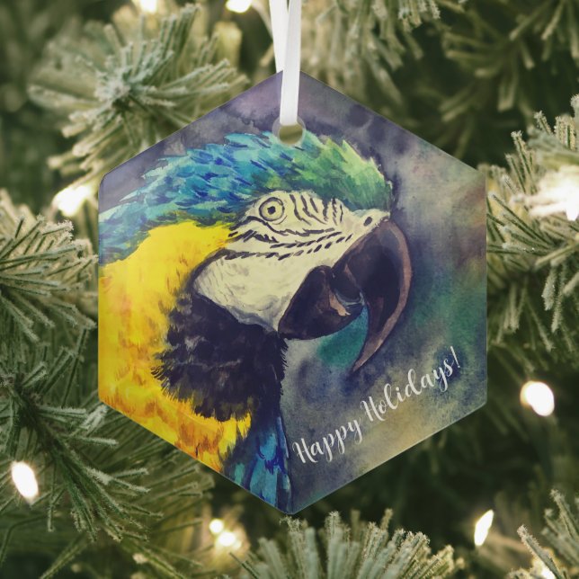 Blue and yellow macaw Ornament (Insitu)