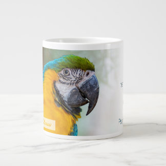 Blue-and-Yellow Macaw Psalm 145:9 KJV Large Coffee Mug