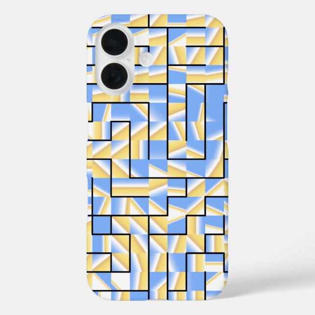 Blue and Yellow Maze Case-Mate iPhone Case (Back)