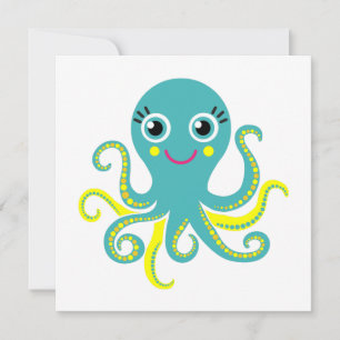 Blue and Yellow Octopus