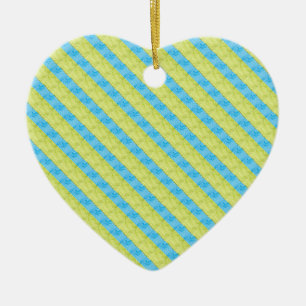 blue and yellow palettes ceramic ornament