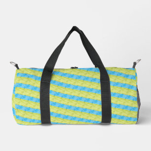 blue and yellow palettes duffle bag