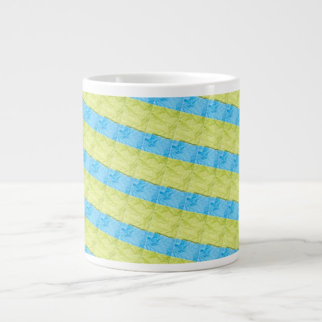 blue and yellow palettes large coffee mug (Front)