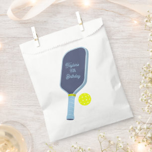 Blue and Yellow Pickleball Paddle Personalised Favour Bag