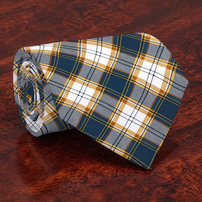 Blue and Yellow Plaid Necktie Tie (Creator Uploaded)