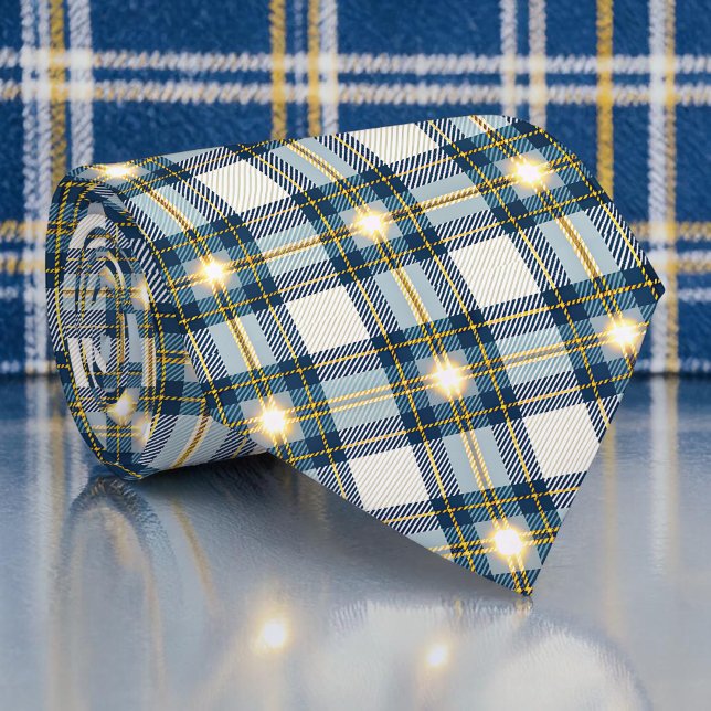 Blue and Yellow Plaid Necktie Tie (Creator Uploaded)
