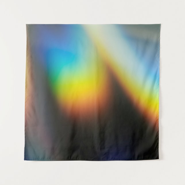 Blue and yellow plastic bottle tapestry (Front)