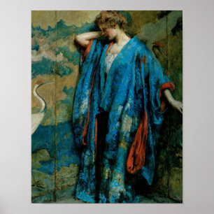 Blue and Yellow Poster