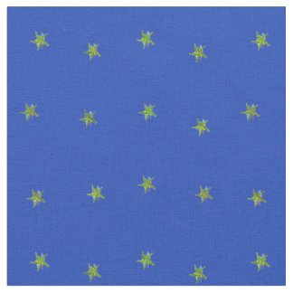 Blue and Yellow Stars Fabric