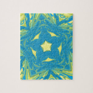 Blue and Yellow Stars Jigsaw Puzzle