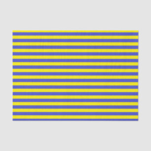 Blue and Yellow Stripes Tissue Paper