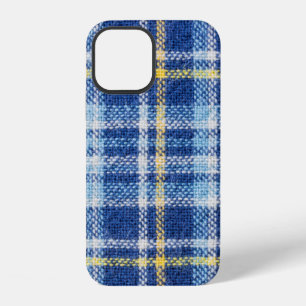 Blue and yellow tartan or plaid background for fas iPhone 12 case