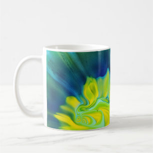 Blue and Yellow Tie Dye Coffee Mug