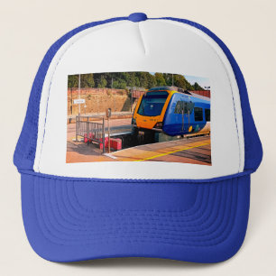 Blue and yellow train , Sheffield Trucker Hat