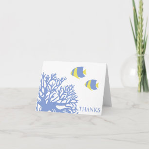 Blue and Yellow Tropical Fish Thank You Card