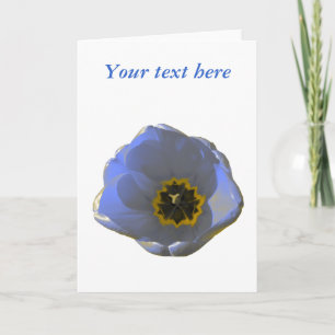 Blue and Yellow Tulip Custom Greeting Card