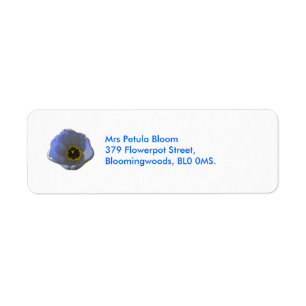 Blue and Yellow Tulip Custom Return Address Label