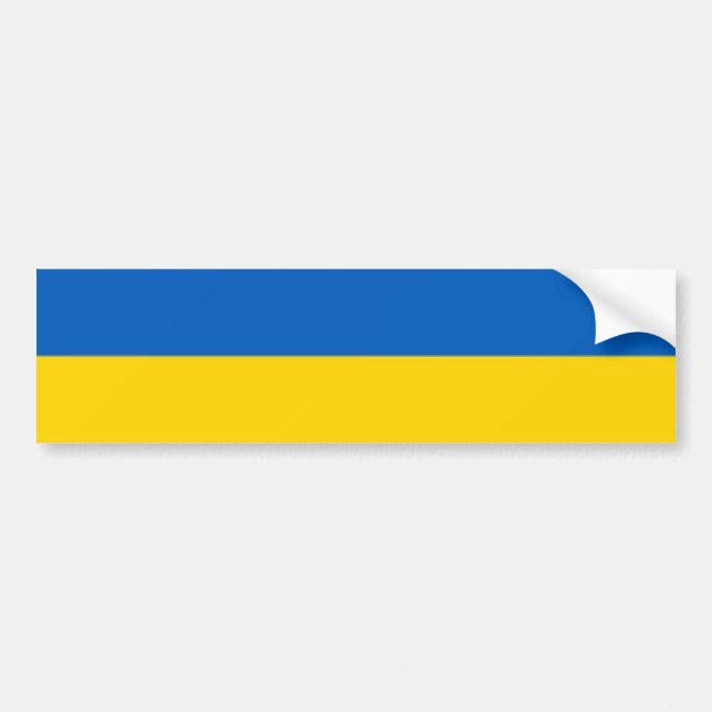 Blue and Yellow Ukraine  Bumper Sticker (Front)