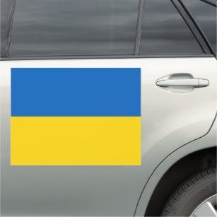 Blue and Yellow Ukraine  Car Magnet