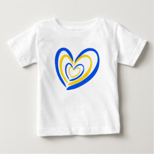 Blue and Yellow Ukraine Inspirations Peace No War Baby T-Shirt