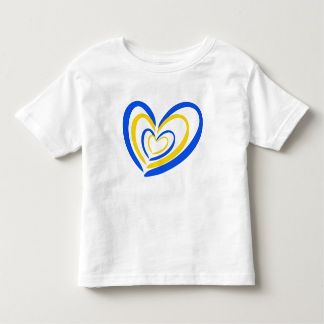 Blue and Yellow Ukraine Inspirations Peace No War Toddler T-Shirt (Front)