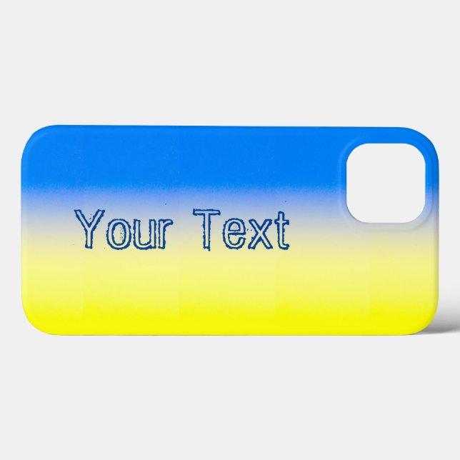 Blue and Yellow Ukraine Inspired custom text Case-Mate iPhone Case (Back (Horizontal))