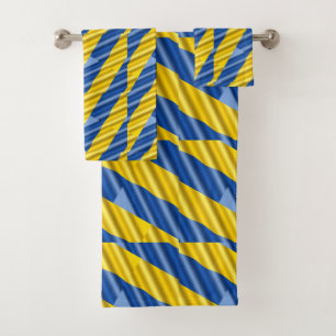 Blue and Yellow Ukraine Inspired peace anti war Bath Towel Set