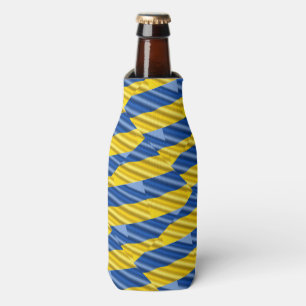 Blue and Yellow Ukraine Inspired peace anti war Bottle Cooler