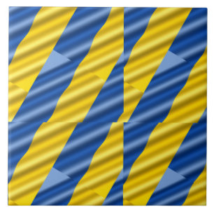 Blue and Yellow Ukraine Inspired peace anti war Ceramic Tile