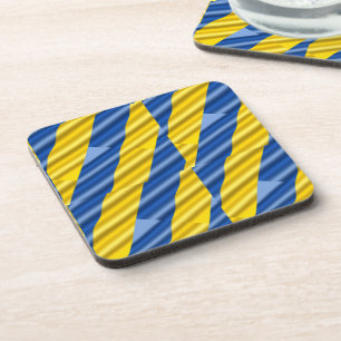 Blue and Yellow Ukraine Inspired peace anti war Coaster