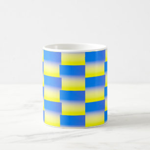 Blue and Yellow Ukraine Inspired peace anti war Coffee Mug