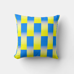 Blue and Yellow Ukraine Inspired peace anti war Cushion