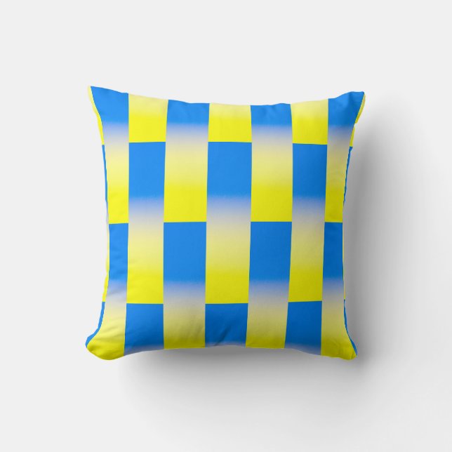 Blue and Yellow Ukraine Inspired peace anti war Cushion (Front)