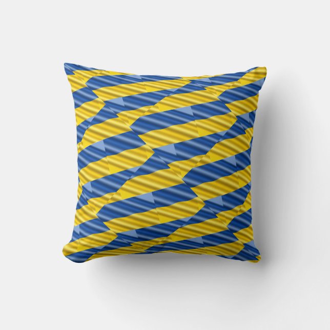 Blue and Yellow Ukraine Inspired peace anti war Cushion (Front)
