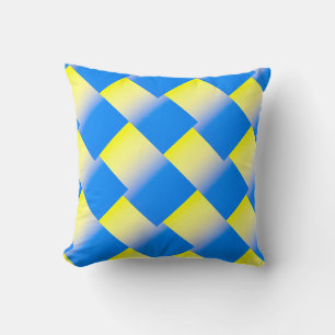 Blue and Yellow Ukraine Inspired peace anti war Cushion