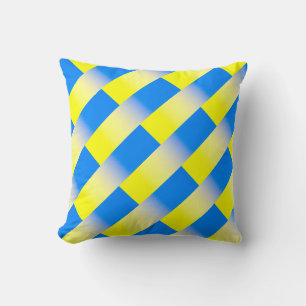 Blue and Yellow Ukraine Inspired peace anti war Cushion