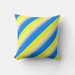 Blue and Yellow Ukraine Inspired peace anti war Cushion