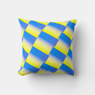 Blue and Yellow Ukraine Inspired peace anti war Cushion