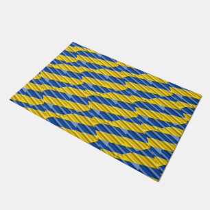 Blue and Yellow Ukraine Inspired peace anti war Doormat