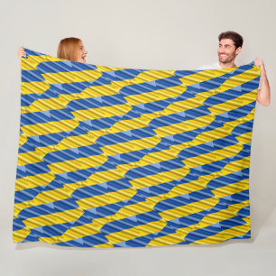 Blue and Yellow Ukraine Inspired peace anti war Fleece Blanket