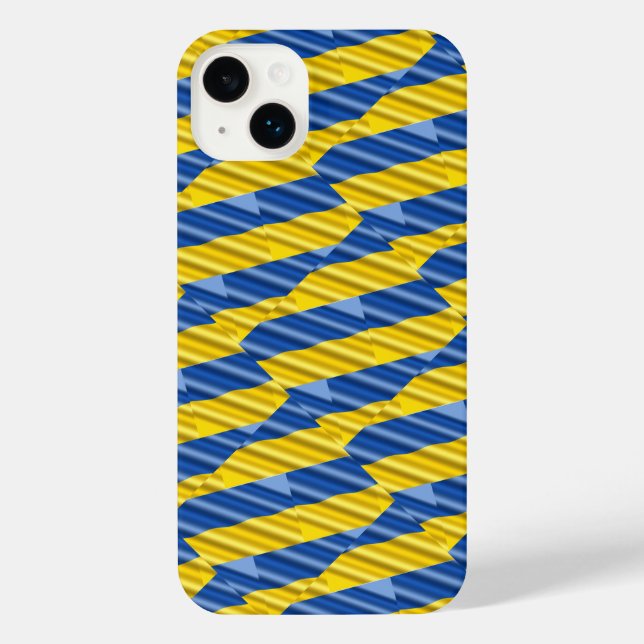 Blue and Yellow Ukraine Inspired peace anti war  iPhone Case (Back)