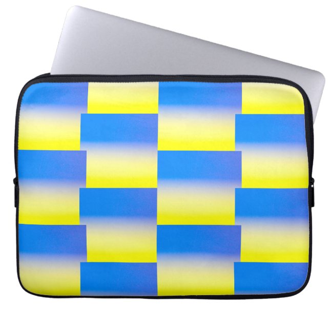 Blue and Yellow Ukraine Inspired peace anti war Laptop Sleeve (Front)