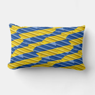 Blue and Yellow Ukraine Inspired peace anti war Lumbar Cushion