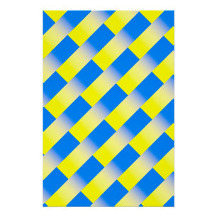 Blue and Yellow Ukraine Inspired peace anti war Poster