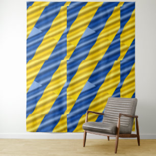 Blue and Yellow Ukraine Inspired peace anti war Tapestry