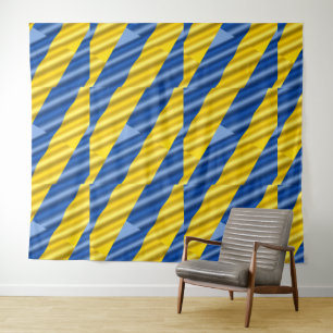 Blue and Yellow Ukraine Inspired peace anti war Tapestry