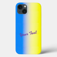 Blue and Yellow Ukraine Inspired peace custom text